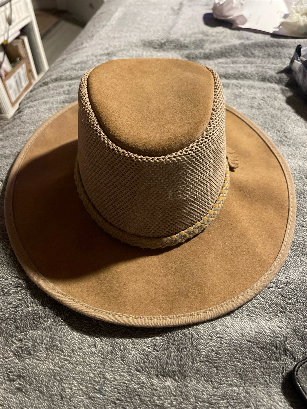 Monterey Bay Men's Tan Suede Wide-Brim Hat